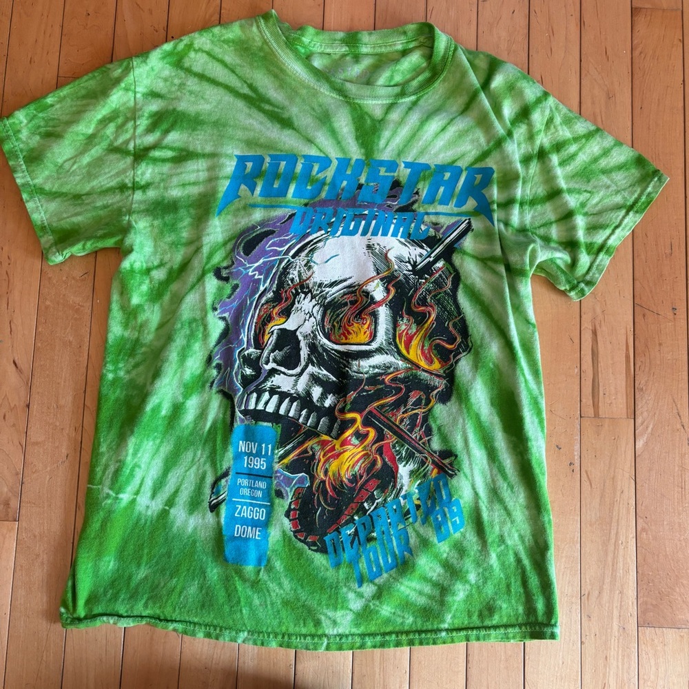 Rockstar Tie Dye Skull Tee size M